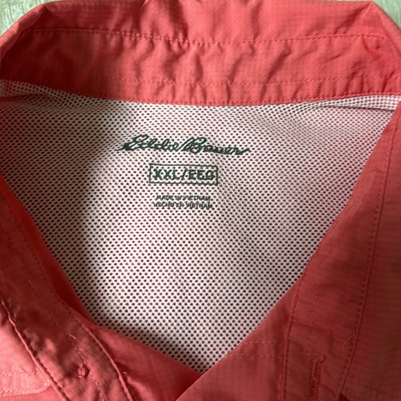 Eddie Bauer Mens Woven Tech Fishing Shirt Short Sleeve size XXL - Picture 2 of 5